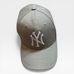 Tan Cap with White NY Yankees Logo
